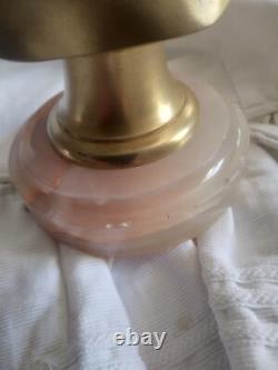 Ancien bronze doré buste de femme Art Déco 1930 signé H. Boyer bronze de bureau