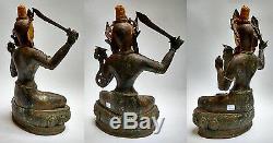 Ancien bronze représentant Manjushri bodhisattva Jampa Népal