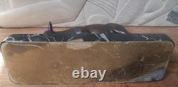 Ancien bronze sur socle marbre noir animalier biche Art déco S. M