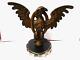Ancien Bronze Type Mascotte Aigle Double Face Belle Patine, Détails De Qualité