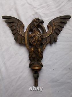 Ancien bronze type mascotte AIGLE double face belle patine, détails de qualité