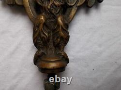 Ancien bronze type mascotte AIGLE double face belle patine, détails de qualité