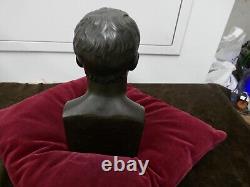 Ancien buste en bronze, Napoléon 1er, d'aprés Chaudet, H 23cm, P 4kg, patine sombre
