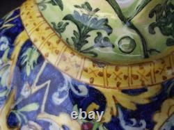 Ancien buste en faience italienne XIX ANGELO. MINGHETTI HT 27 CM jeune homme