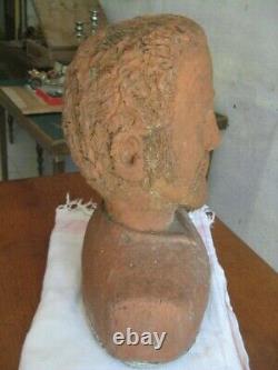 Ancien buste en terre cuite représentant DEMOSTHENE fin 19e siècle 101.23