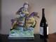 Ancien Cavalier Cheval Chinois Grande Statue C&eacute;ramique &eacute;maill&eacute;e Tuile Fa&icirc;ti&egrave;re