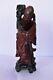 Ancien En Bois Chinois God Longévité Statue Sculpture Figurine Shou Lao Rare