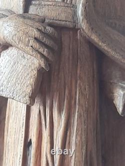 Ancien éveque en bois époque 18/19é de style gothique -renaissance apotre