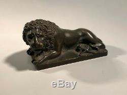 Ancien petit lion sculpture en bronze époque 19éme