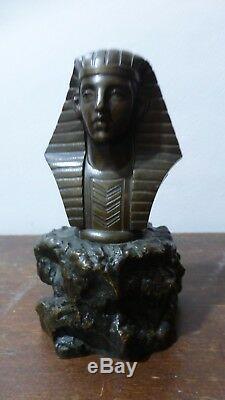 Ancien presse-papier. Pharaon. Bronze du XIXème. Antique Paperweight. Pharaoh