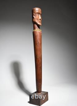 Ancien sceptre africain Angola Congo art tribal Afrique figure statue sculpture