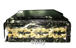 Ancien socle marbre vert de mer pour statue, autre 128x117x50mm