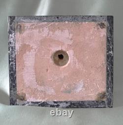 Ancien socle marbre vert de mer pour statue, autre 128x117x50mm