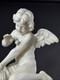 Ancien Statue Sculpture Ange Amour Papillon Psych&eacute; Antique Alb&acirc;tre Pugi 19&egrave;me