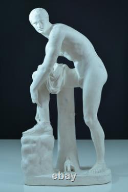 Ancien statue sculpture antique portrait HERMES Nu sandale Cincinnatus 19eme