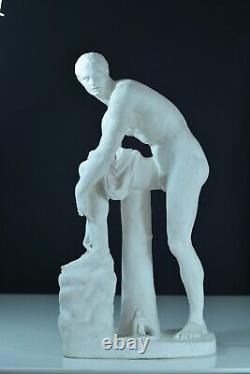 Ancien statue sculpture antique portrait HERMES Nu sandale Cincinnatus 19eme