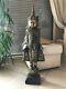Ancienne Belle Statue Sculpture Asiatique Inde Asie Bois Decoration Or