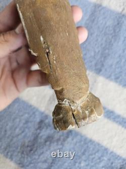 Ancienne Petite Sculpture Religieuse en Bois Saint Évêque Époque 17ème 18ème