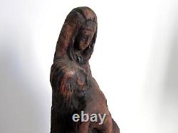 Ancienne Piéta. Haute époque, bois sculpté, art populaire, collections