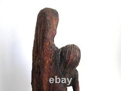 Ancienne Piéta. Haute époque, bois sculpté, art populaire, collections