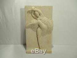 Ancienne Sculpture En Pierre Art Deco Danseuse Ballerine Signee