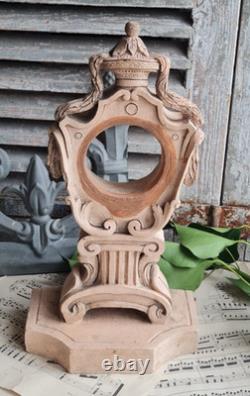 Ancienne Sculpture Porte Horloge Terre Cuite Alaphilippe Ferdinand 1880/1910