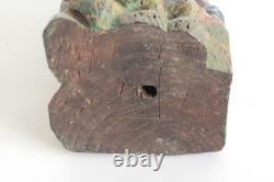 Ancienne Sculpture Vierge bois polychrome (75863)