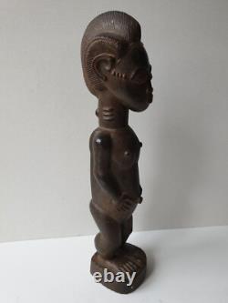 Ancienne Sculpture en bois Homme Debout Boulé Côte d'Ivoire Art Africain tribal