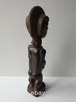 Ancienne Sculpture en bois Homme Debout Boulé Côte d'Ivoire Art Africain tribal