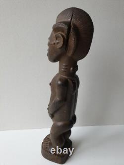 Ancienne Sculpture en bois Homme Debout Boulé Côte d'Ivoire Art Africain tribal