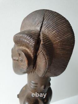 Ancienne Sculpture en bois Homme Debout Boulé Côte d'Ivoire Art Africain tribal