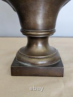 Ancienne Scuplture Buste Jules César Bronze Signée Moreau Mathurin Hors Concours