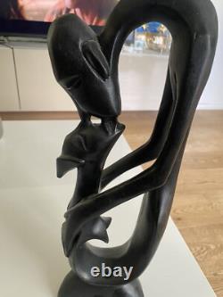 Ancienne Statue Africaine Bois Sculpté Main Sculpture Ethnique Tres Rare