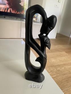 Ancienne Statue Africaine Bois Sculpté Main Sculpture Ethnique Tres Rare