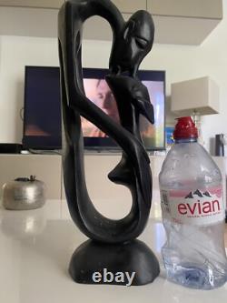 Ancienne Statue Africaine Bois Sculpté Main Sculpture Ethnique Tres Rare