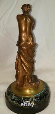 Ancienne Statue Bronze Venus De Milo Signe F. Barbedienne Hauteur 22cm