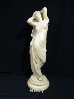 Ancienne Statue De Femme En Marbre Signee Carrier Belleuse Marble Woman Statue