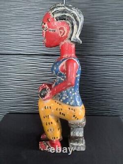 Ancienne Statue Maternité Colon Baoulé Art Tribal Ethnique Deco Vintage