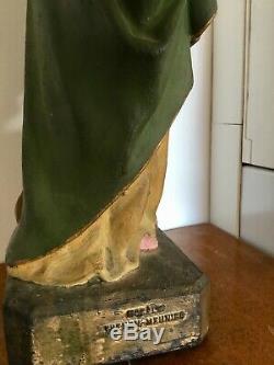 Ancienne Statue Religieuse SAINT-MARC LION Fonte d'Art À DURENNE PARIS no Bronze