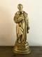 Ancienne Statue Religieuse Saint Vincent De Paul Métal Doré 2,250 Kg