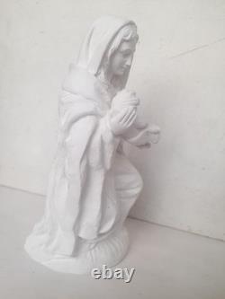 Ancienne Statue Religieuse Sainte Vierge Jésus Christ Sculpture ex voto (1)