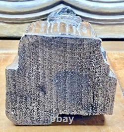 Ancienne Statue Religieuse Vierge A L'enfant En Majeste Bois XIX Art Populaire