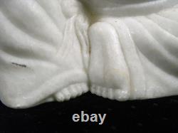Ancienne Statue Sculpture Bouddha En Marbre Blanc Art Asiatique Chine China