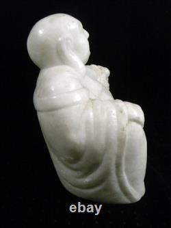 Ancienne Statue Sculpture Bouddha En Marbre Blanc Art Asiatique Chine China