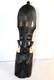 Ancienne Statue Sculpture Buste De Femme Avec Coiffe, Cote D'ivoire Art Africain