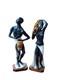 Ancienne Statue Sculpture Plâtre Couple Africain Africaine By A. Carl /art Déco