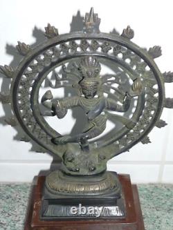 Ancienne Statue Sculpture Roue De Shiva Divinite Nataraja Hindouisme Inde