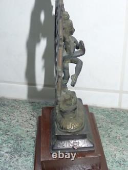 Ancienne Statue Sculpture Roue De Shiva Divinite Nataraja Hindouisme Inde