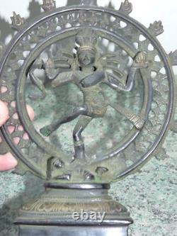 Ancienne Statue Sculpture Roue De Shiva Divinite Nataraja Hindouisme Inde