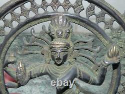 Ancienne Statue Sculpture Roue De Shiva Divinite Nataraja Hindouisme Inde